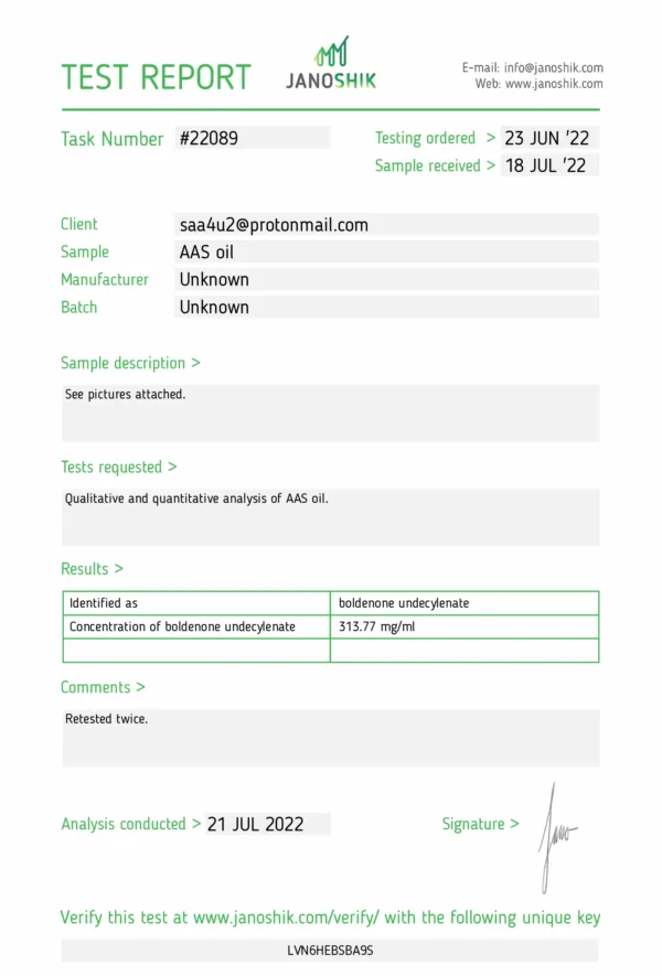 Boldenone Undecylenate 300 - Proper Labs - Image 2